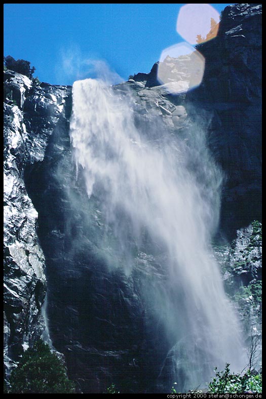 Bridalveil Falls. Yosemite, CA, Aug 2000